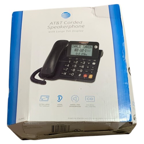 AT&T CL2940 Corded Phone with Speakerphone, Extra-Large Tilt Display/ButtonsNEw - Picture 1 of 2