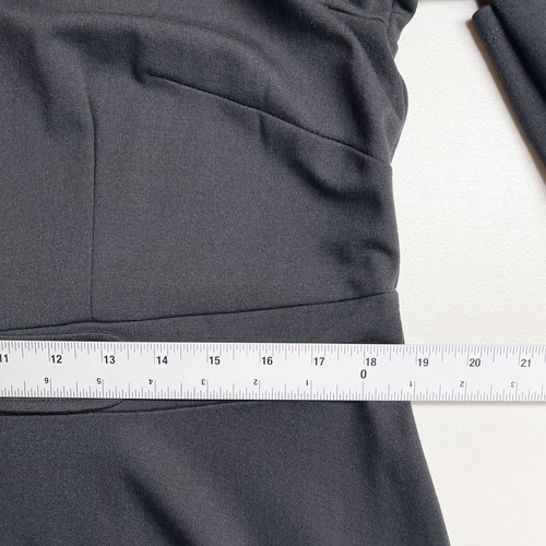 Eloquii Long Sleeve Shift Dress Plus Size 16 Black Knee Length Button Detail - Picture 12 of 12