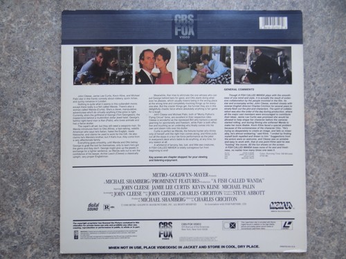 Fisch Namen Wanda US Vintage Laser Disc LD Film Video CD Laserdisk Englisch 80er - Bild 2 von 2