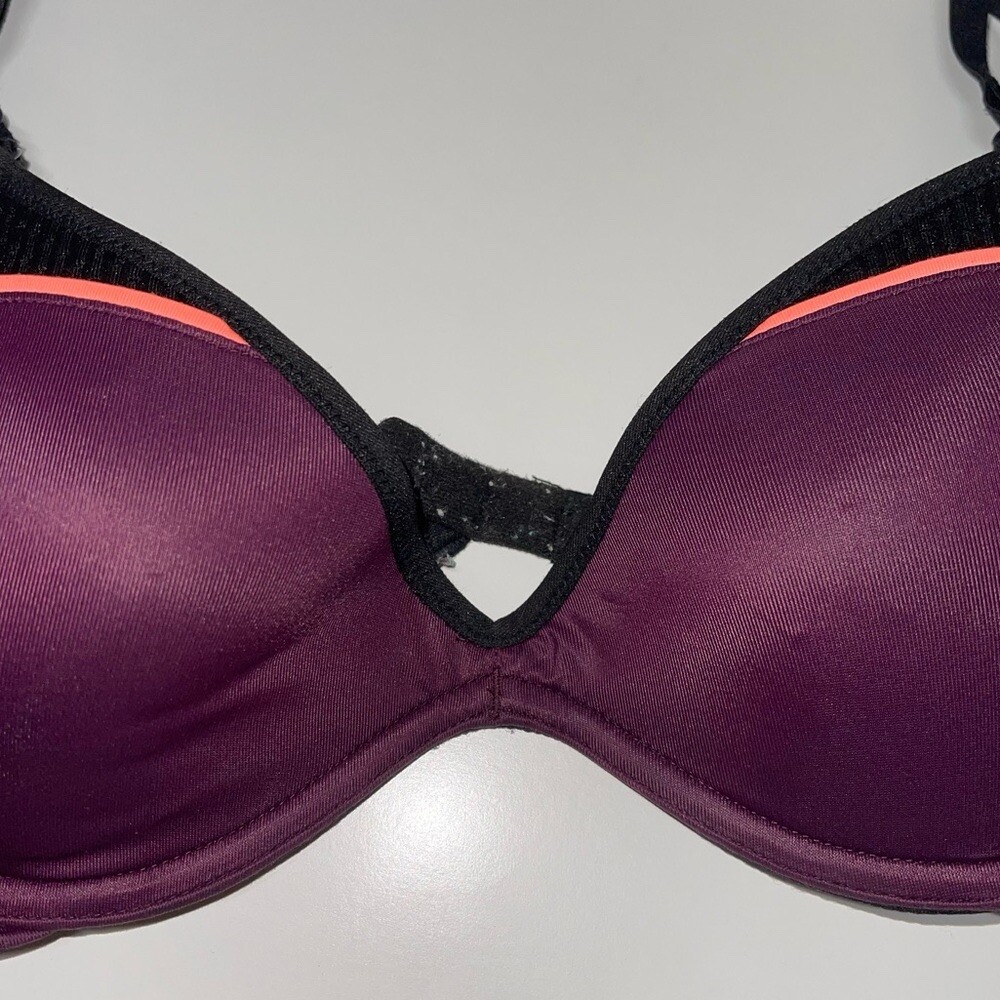 PINK Victoria’s Secret Scoopneck Maroon Mesh Stra… - image 3