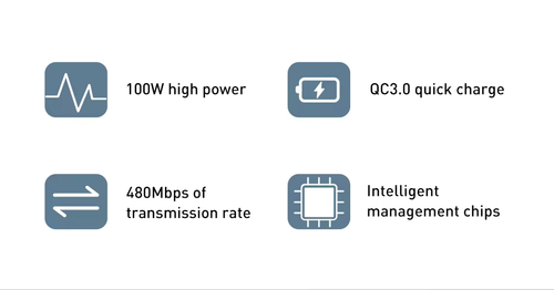 Câble USB C vers Type C 100W Charge Rapide PD 3.0 Transfert de Données 1M/2M - Imagen 10 de 12