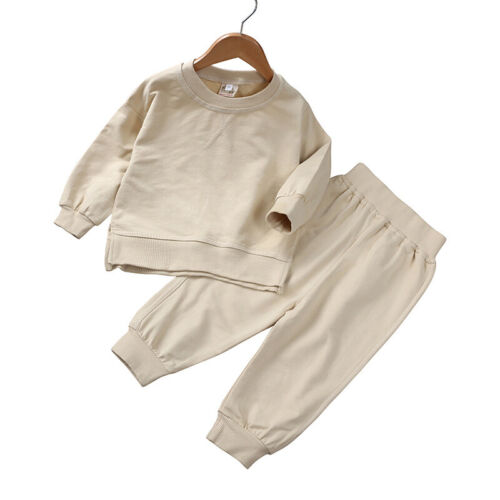 2PCS Toddler Baby Girl Casual Outfits Loose tops + Pants Sports Clothes Set - Picture 14 of 16