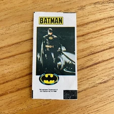 1989 Batman RARE Argentina Chewing Gum Sticker Mint