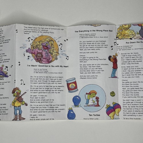 Sesame Street Sing Yourself Silly (VHS, 1990) Movie Cartoon With Song Book - Foto 8 di 8