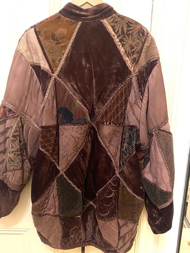 Unique Vintage Boho Patchwork Jacket Made In Italy Size XL - Picture 3 of 16
