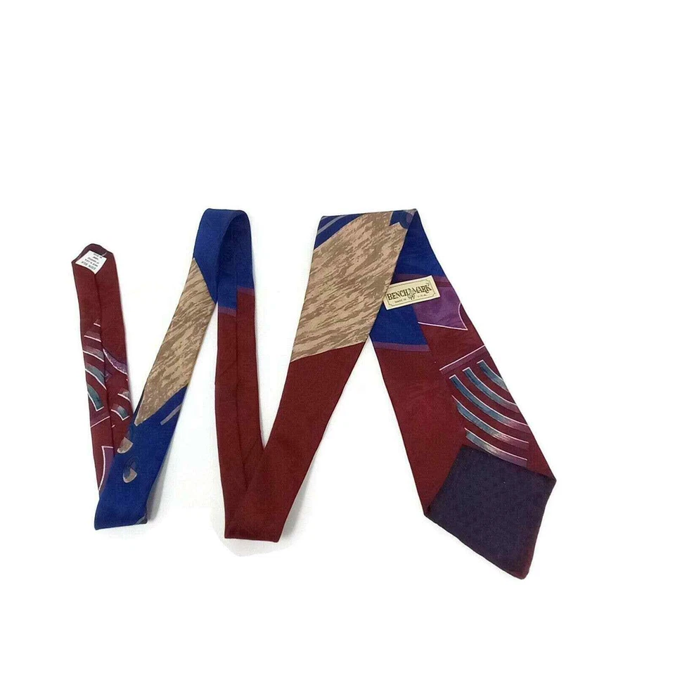 Corbata de seda multicolor Benchmark para hombre hecha en EE. UU. bloque de color Foto 3 de 4