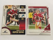 (2) 2024 Donruss Road to the Super Bowl Brock Purdy #SBCC2 NFC Champions + Base
