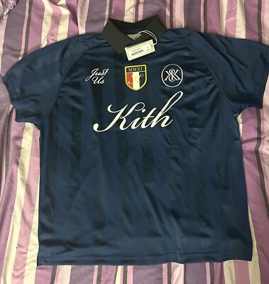 Kith Shadow Stripe Marcel Soccer Jersey 'Gulf' - Size X Kith Shadow Stripe Marcel Soccer Jersey 'Gulf' - Size X