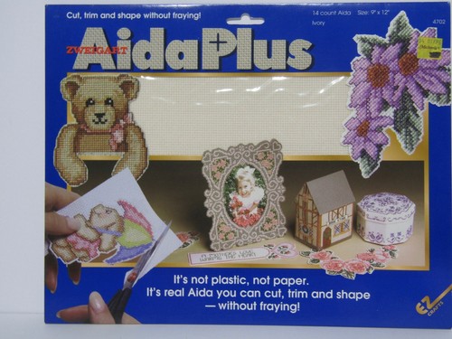 ZWEIGART Panno punto croce 14 pezzi AIDA PLUS AIDAPLUS 8 colori a scelta 9x12 nuovo con scatola - Foto 2 di 23