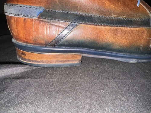 Herren Floris Van Bommel Chukka Stiefel Schuhe Größe 11,5 US Braun Leder Verblassen - Bild 7 von 7