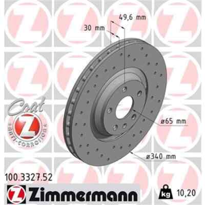 2x ZIMMERMANN Sport Z Bremsscheibe 100.3327.52