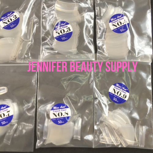 500 PCS FALSE FAKE ACRYLIC FRENCH CLEAR MISS ANA NAIL TIPS | US SELLER - Picture 4 of 9