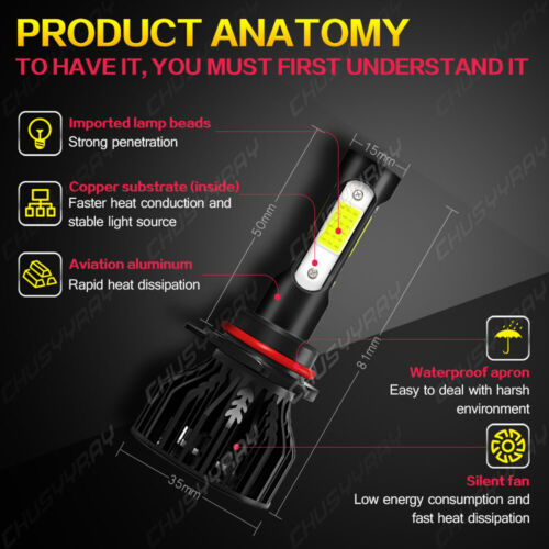 For Honda CRX 1990-1991 4-Sides High Low Beam 4pcs Bulb Combo for Car Light - Picture 5 of 24