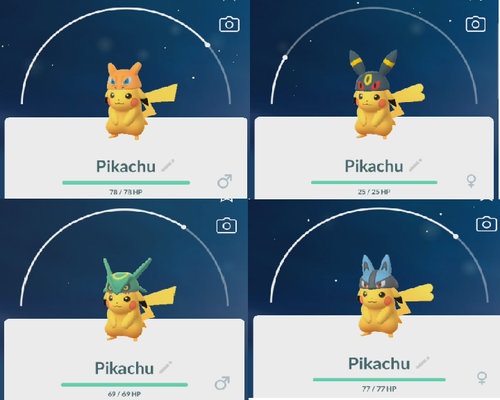 Pikachu Umbreon Lucario Charizard Rayquaza 🎉Hat Cap Costume Pokemon Event🎉 GO