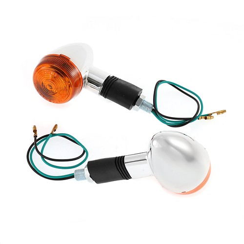 2x Bullet Motorcycle Turn Signals Amber Light For Harley Sportster XL1200 XL883N - Picture 5 of 12