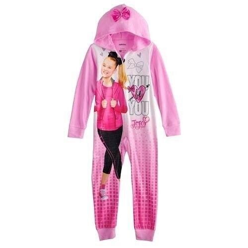 JoJo Siwa Girls Size 10 Pajamas One Piece Blanket Sleeper Union Suit Large L NEW
