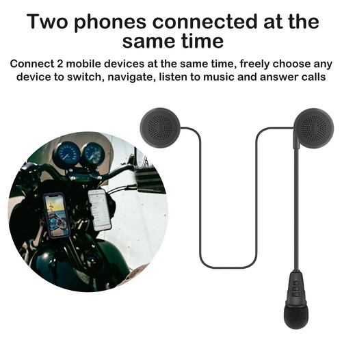 Rechargeable M8 Motorcycle Helmet Bluetooth 5.0 Headphone Stereo Headset w/ Mic - Picture 8 of 12