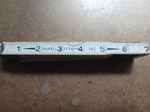 4 reglas de madera plegables vintage. 2-Durall 6FT, 1-Lufkin 8FT, 1-Ace 6Ft. - Imagen 4 de 15