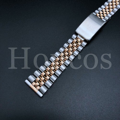 Pulsera de reloj de jubileo de extremo plano de acero inoxidable de 18 mm 20 mm 22 mm - Imagen 36 de 37