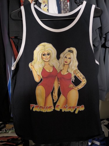 Trixie Mattel Katya drag queen RuPaul Baywatch pose tank top shirt