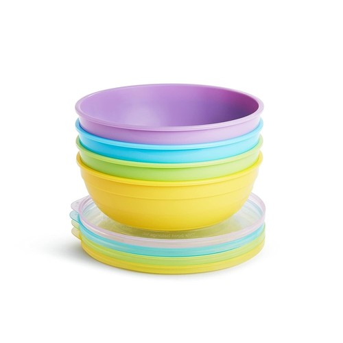 Munchkin Love-a-Bowls 10 Piece Baby Feeding Set, Includes Bowls with Lids and SP - Picture 6 of 7