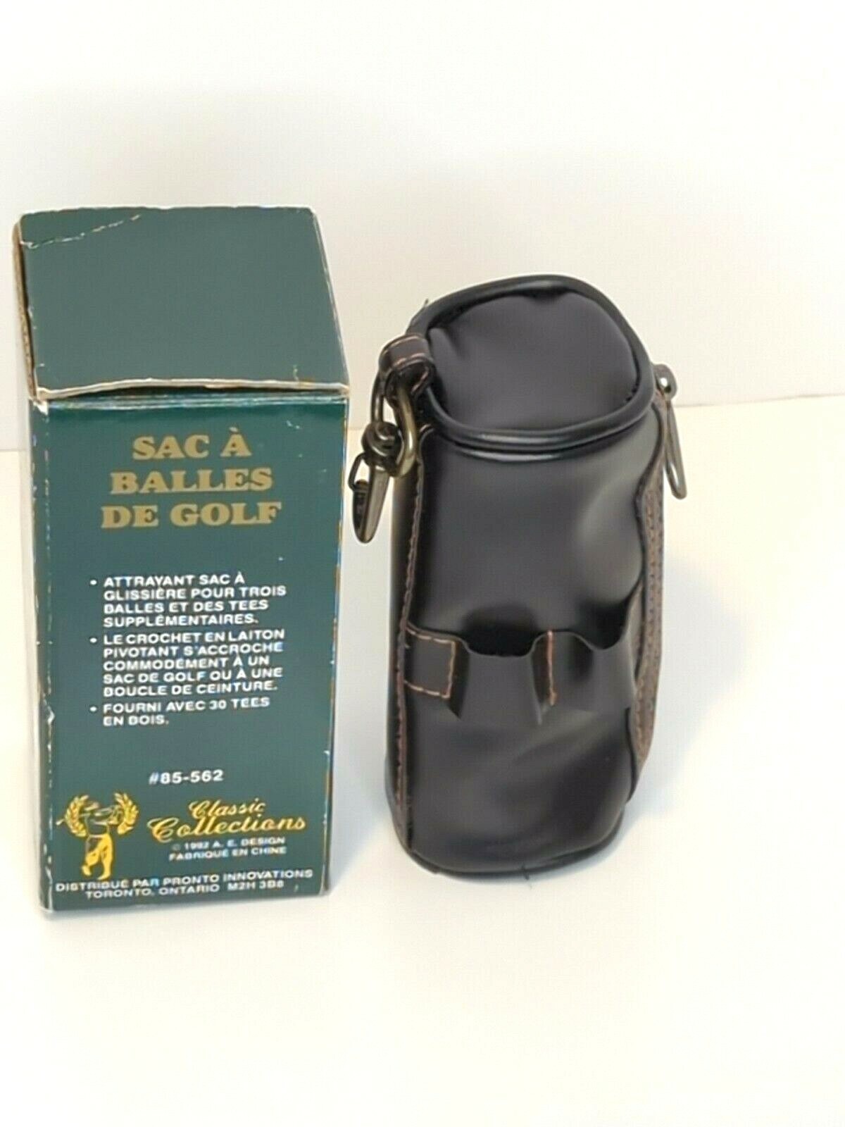 Vintage 5" 1992 Golf Ball Tote With Original Box