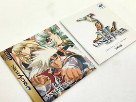 Langrisser 4 Special w/ Spine, Fan Book & Pin Badge Sega Saturn