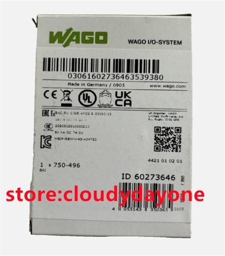 750-496 New WAGO 750-496 8-Channel Analog PLC Input Module 750-496 - Picture 1 of 3