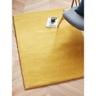 Living Room Rug | Hand Made Woolen Plain Yellow Rug | Plain Carpet 4x6 5x7 5x8