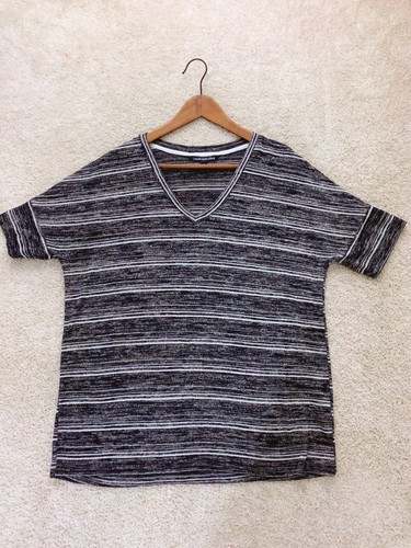 Magasin Haut chemisier Dolman rayé noir blanc jean Calvin Klein M Medium