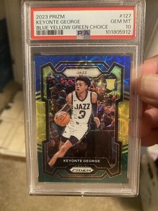 2023 Prizm #127 Keyonte George PSA 10 Blue Yellow Green Choice