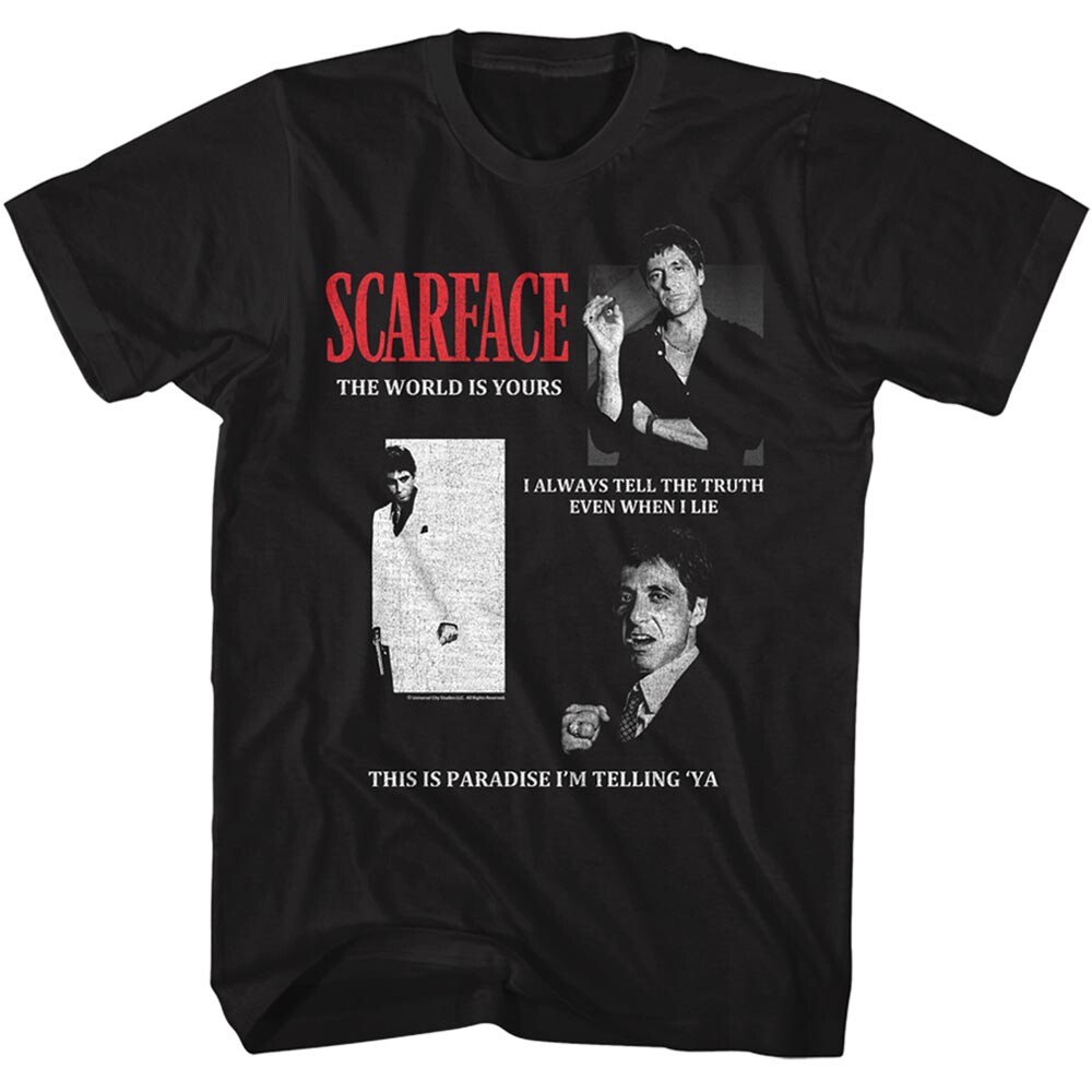 Scarface Men's T Shirt The World Is Yours Tony Montana Gangster