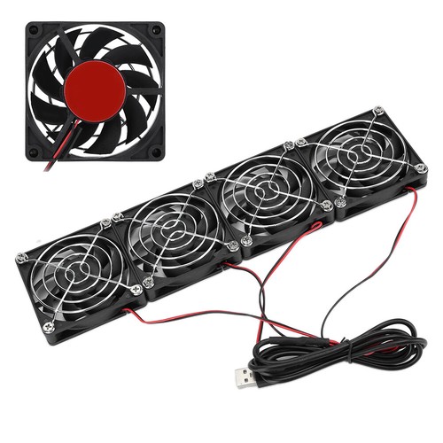 Router 4 Fans PC Cooler USB Power Heat Sink Wired Cooling Silent Power USB 5V DC