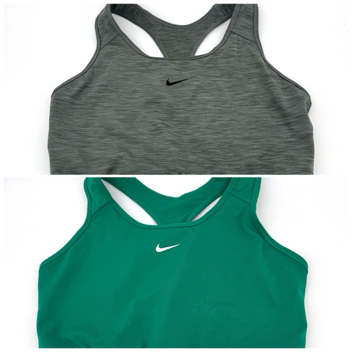 Nike Swoosh Plus XXL Dri-Fit Medium Support Sports Bra Green and Gray Lot of 2