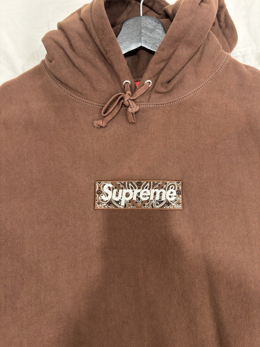 Size Large SUPREME Bandana Box Logo Hooded Sweatshirt Dark Size Large SUPREME Bandana Box Logo Hooded Sweatshirt Dark