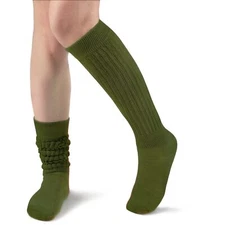 Women's Slouch Socks Knit Knee High Scrunch Sock for Boots & Casual Wear