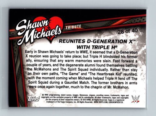 2018 shawn michaels tribute reunites d-generation x with triple h #28 of 40 - Picture 2 of 2