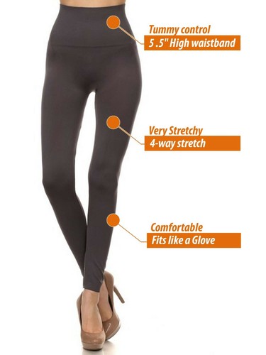 Women's Tummy Control High Waist Waistband Full Length Leggings Yoga Club Pants - Picture 8 of 31