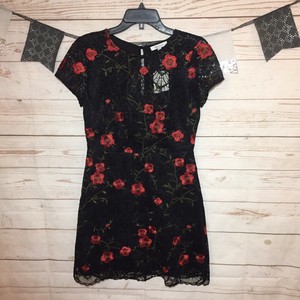 macy's black and red floral dress