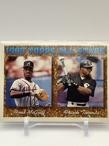 1993 Topps All Stars All Star First Basemen Fred McGriff and Frank Thomas #384 - Picture 3 of 3