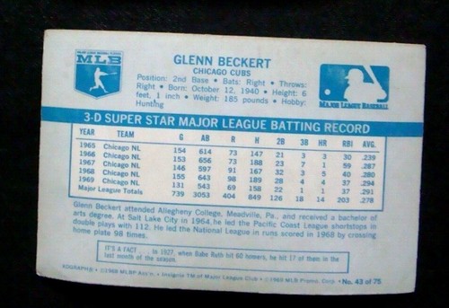 1970-KELLOGG'S 3D BASEBALL CARDS #1 THRU #75 GET WHAT YOU NEED- UPDATED 12/4/25 - Picture 174 of 355