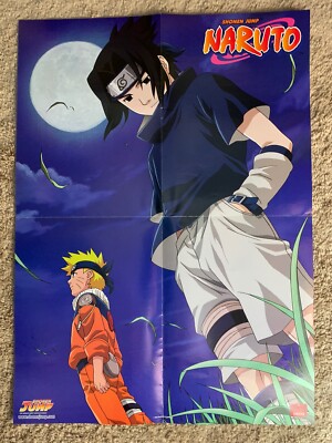 Naruto 2 Sided Shonen Jump Wall Poster 16”x22” Sasuke Uchiha
