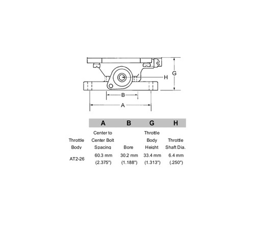 AT2-26 PROPANE THROTTLE BODY FOR CA55 CA 55 MIXER CARBURETOR PLATE - Picture 2 of 2