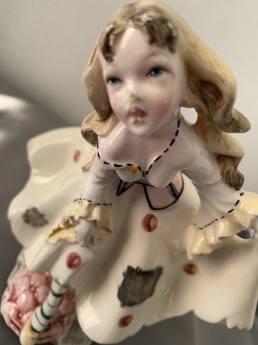 Fontanini kleines Mädchen Porzellan Figur Vintage Italien - Bild 2 von 7