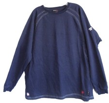 Ariat FR Flame Resistant Shirt CAT2 2112 Mens XXL/TTG Navy Blue Crew Neck LS