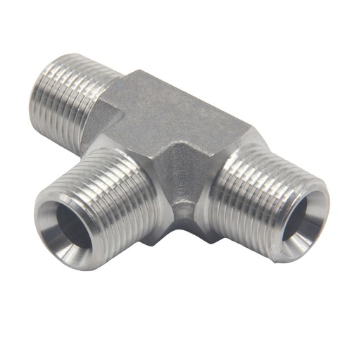 1/2" Male NPT 3 Way Tee Fittings Stainless Steel 304 - Picture 1 of 5