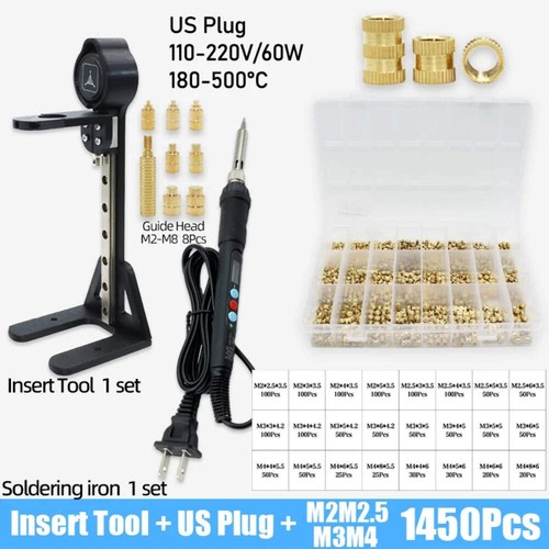 Heat Set Einsatz Presswerkzeug M2 M3 M4 M5 M6 M8 Messing Gewindeeinsatz Mutter Löten I - Bild 14 von 19