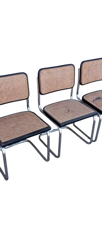 SEDIE CESCA Anni 60 - 4 PEZZI Da Ricondizionare - Immagine 2 di 4