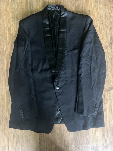 Burton Tailored Vintage Herren 42 Smoking Sakko Schwarz Anlass Party Blazer Dinner - Bild 1 von 13