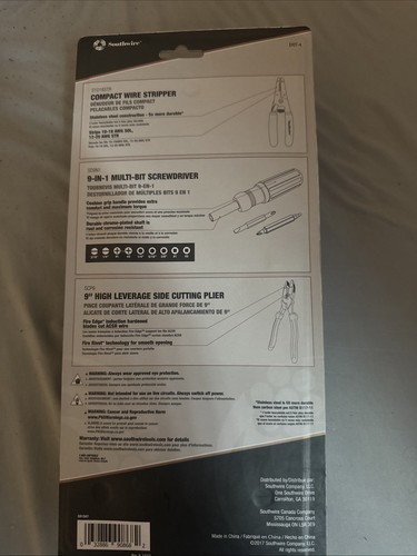 Southwire Electrician's Tool Kit Stainless Steel Strippers Screwdriver 4-Piece - Picture 2 of 5